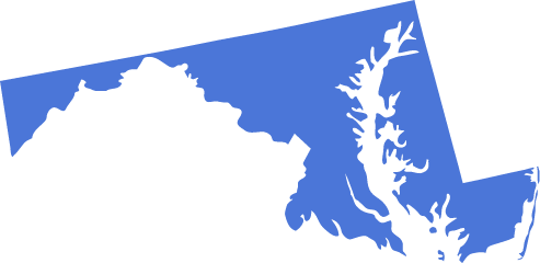 A blue icon in the shape of the US District of Washington D.C. symbolizing pre-settlement funding in Washington D.C.